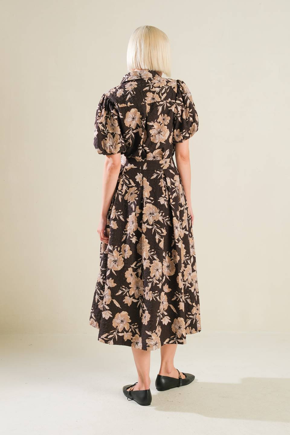 POSH PRESENCE WOVEN MIDI SKIRT - By Baano