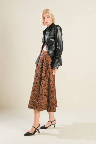 ETERNAL DEVOTION WOVEN FULL MIDI SKIRT - By Baano