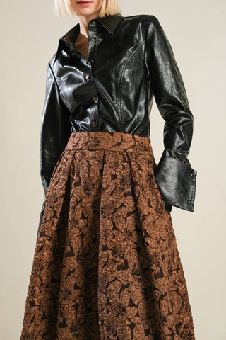 ETERNAL DEVOTION WOVEN FULL MIDI SKIRT - By Baano