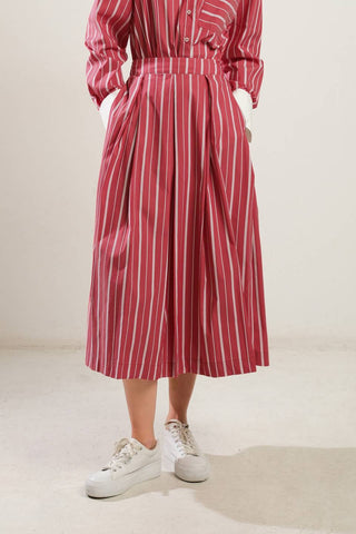 BEHIND THE GRIN WOVEN MIDI SKIRT - By Baano