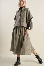 MOODY ALLURE WOVEN MIDI SKIRT - By Baano