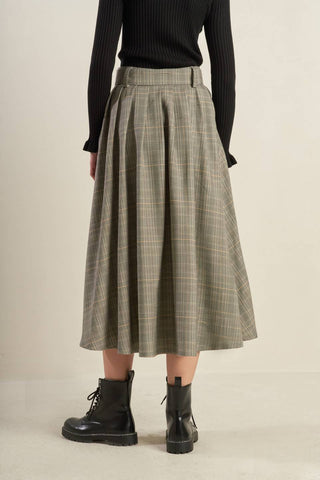 MOODY ALLURE WOVEN MIDI SKIRT - By Baano