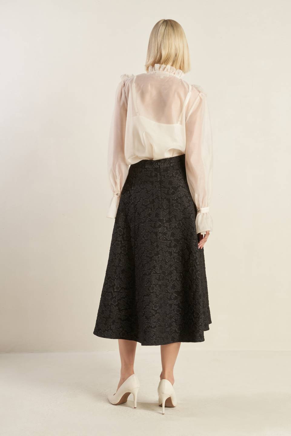 FOREVER DAYDREAMING WOVEN MIDI SKIRT - By Baano