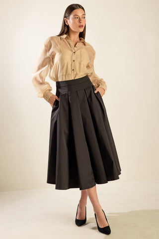 DANCE WITH DESTINY WOVEN MIDI SKIRT - By Baano