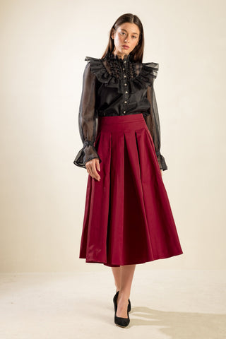 DANCE WITH DESTINY WOVEN MIDI SKIRT - By Baano