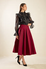 DANCE WITH DESTINY WOVEN MIDI SKIRT - By Baano