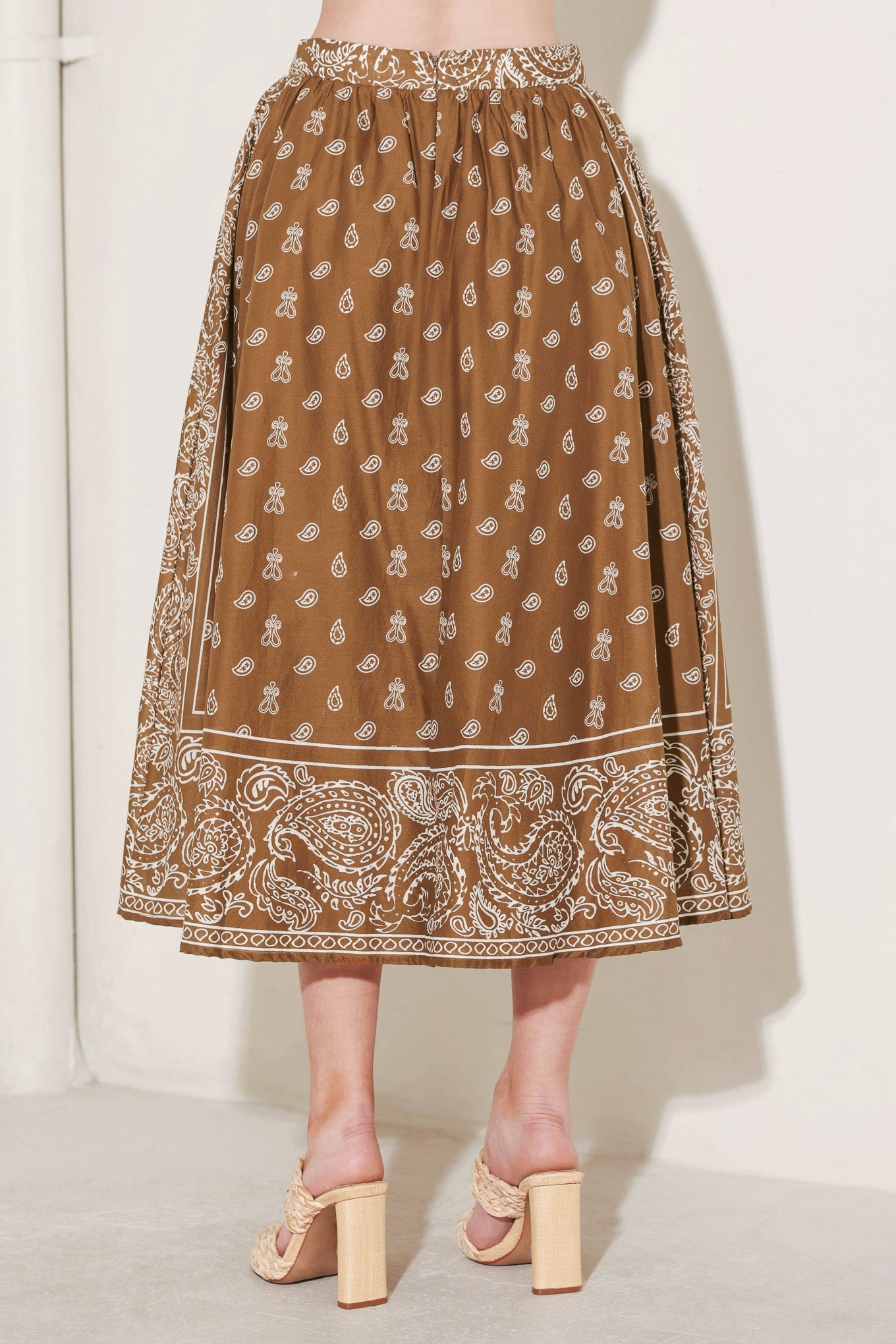 THE MORE THE MERRIER WOVEN FULL MIDI SKIRT