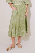THE MORE THE MERRIER WOVEN FULL MIDI SKIRT - By Baano