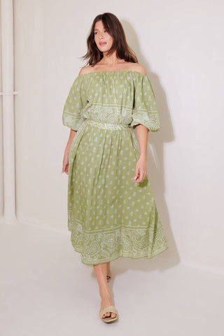 THE MORE THE MERRIER WOVEN FULL MIDI SKIRT - By Baano