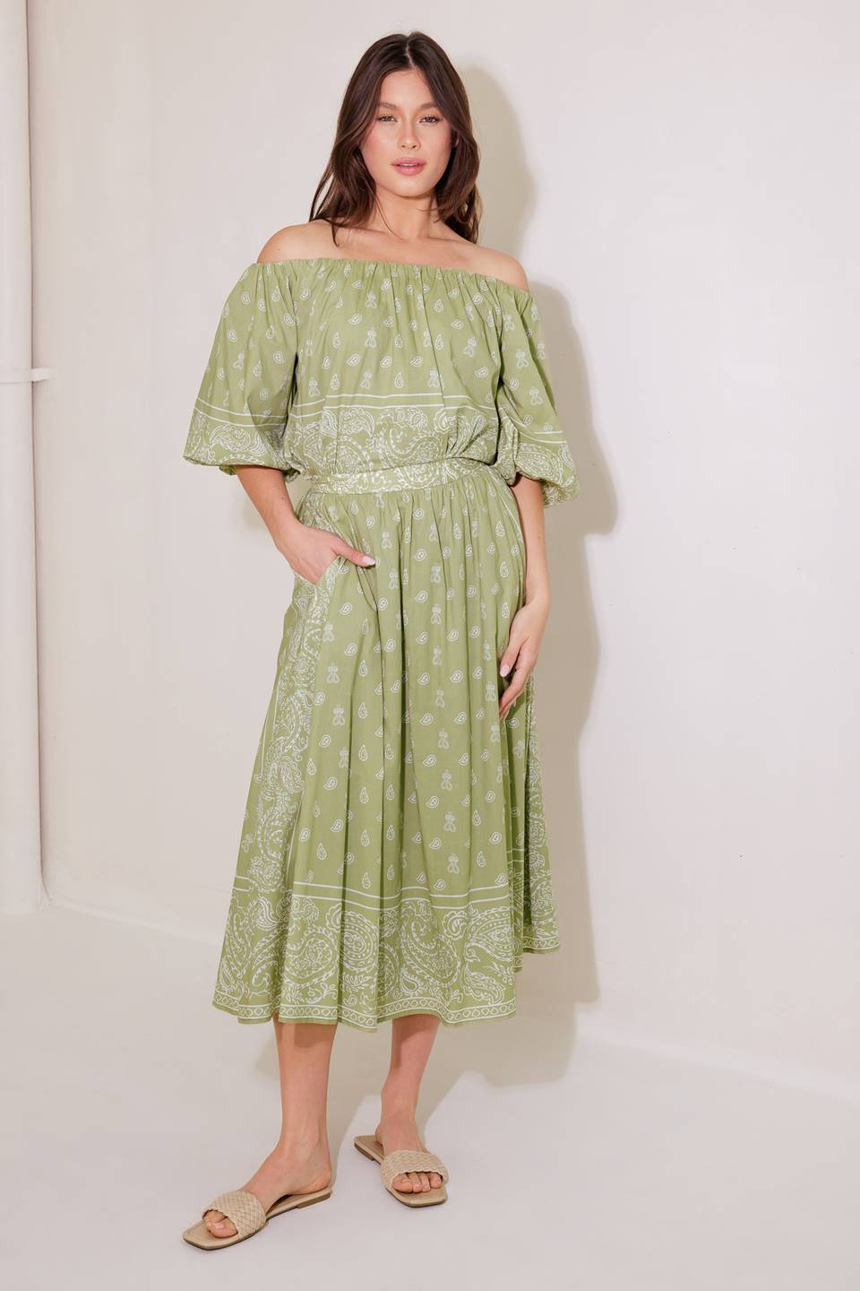 THE MORE THE MERRIER WOVEN FULL MIDI SKIRT - By Baano