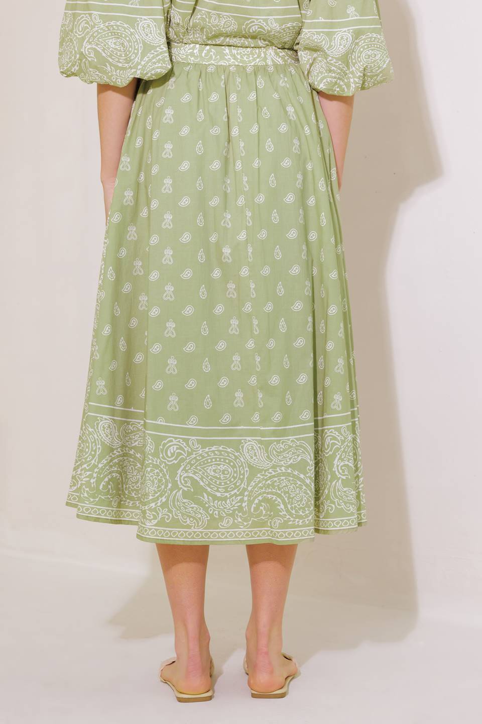 THE MORE THE MERRIER WOVEN FULL MIDI SKIRT - By Baano
