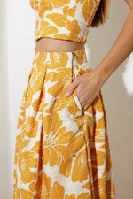 PLAIN OPTIMISM WOVEN MIDI SKIRT - By Baano