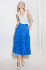 LIVE FOR US BLUE ORGANZA MIDI SKIRT - By Baano