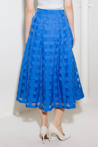 LIVE FOR US BLUE ORGANZA MIDI SKIRT - By Baano