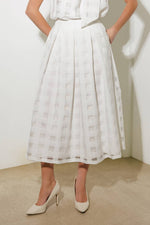 LIVE FOR US WHITE ORGANZA MIDI SKIRT - By Baano