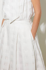 LIVE FOR US WHITE ORGANZA MIDI SKIRT - By Baano