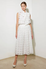 LIVE FOR US WHITE ORGANZA MIDI SKIRT - By Baano