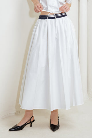 COASTAL COLLAR WOVEN MIDI SKIRT - By Baano
