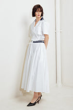 COASTAL COLLAR WOVEN MIDI SKIRT - By Baano