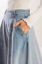 AT FIRST GLANCE DENIM MIDI SKIRT - By Baano