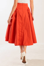 LUNCH WITH THE GIRLS WOVEN FULL MIDI SKIRT Flying Tomato