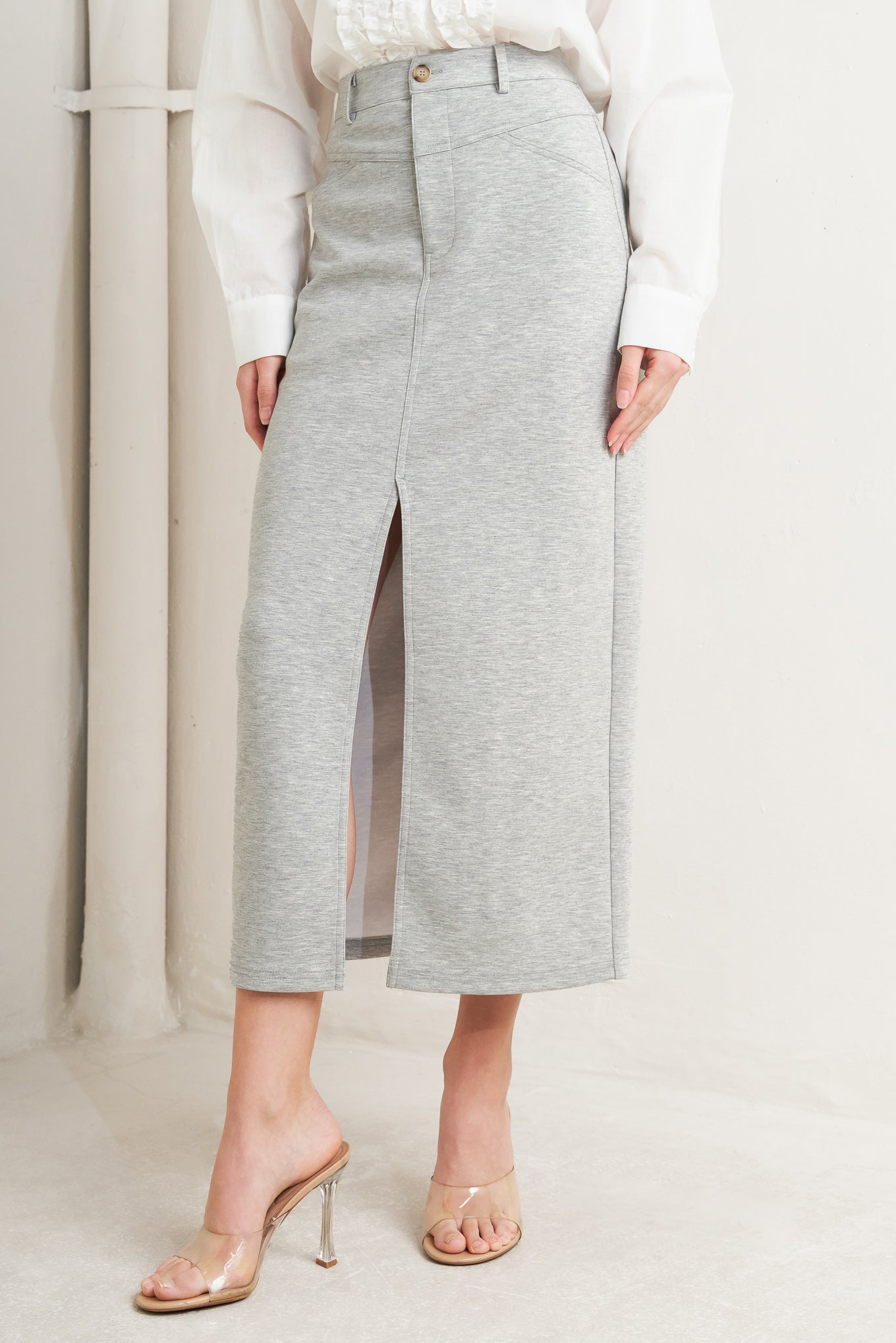 LOVELY BY NATURE KNIT MIDI SKIRT Flying Tomato