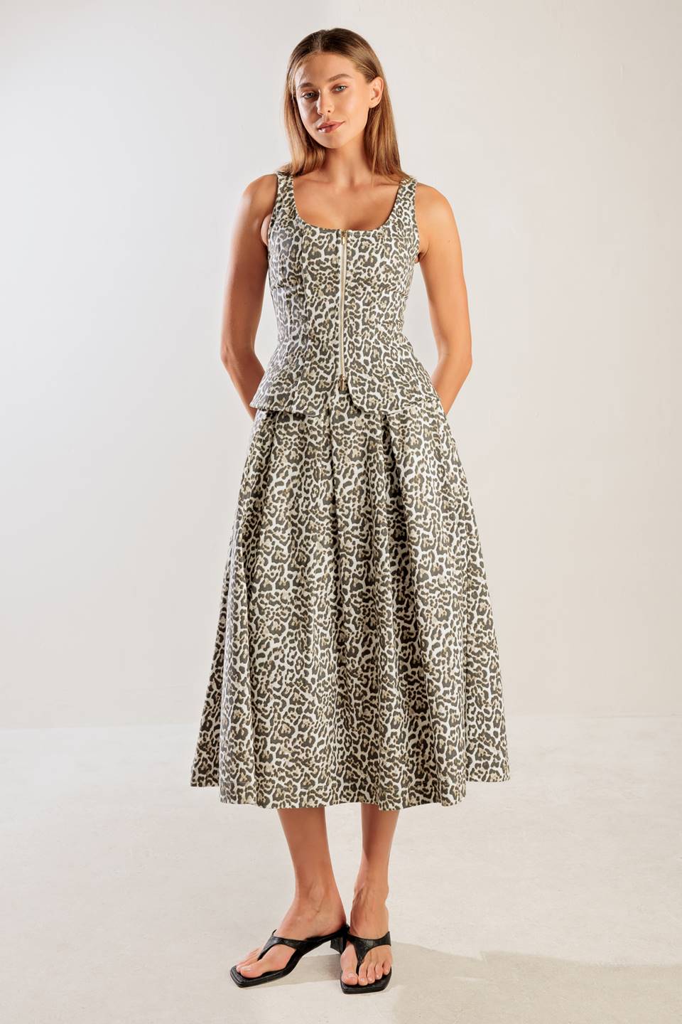 SOMETHING SPECIAL WOVEN MIDI FULL SKIRT - By Baano