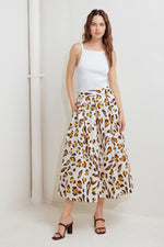 CITY JUNGLE WOVEN FULL SKIRT - By Baano