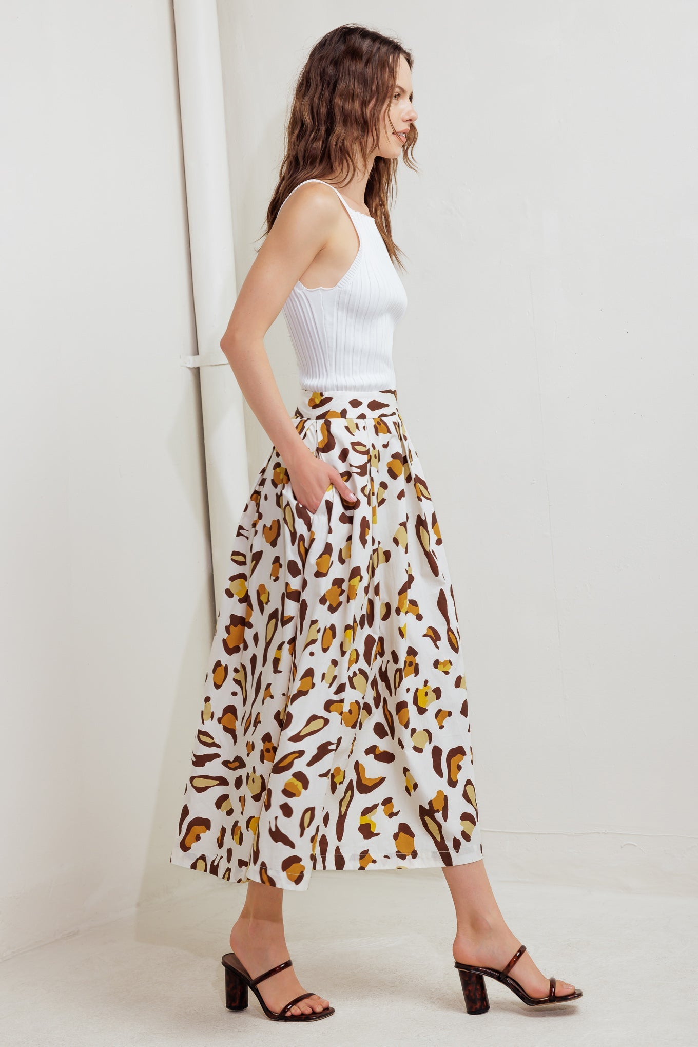 CITY JUNGLE WOVEN FULL SKIRT - By Baano