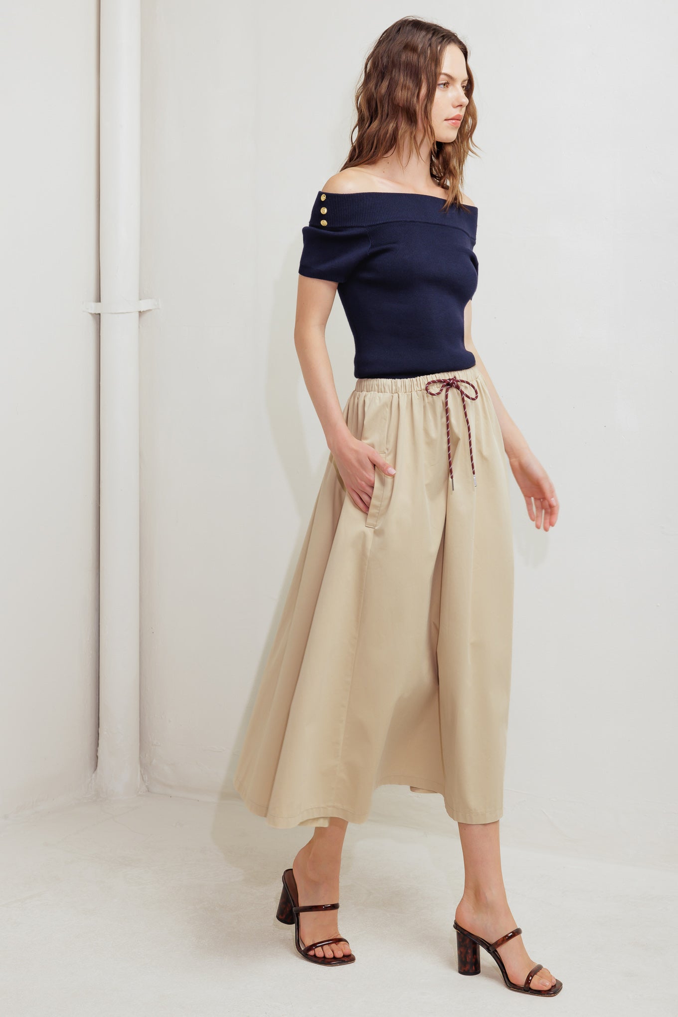 WEEKEND PARISIAN WOVEN MIDI SKIRT - By Baano
