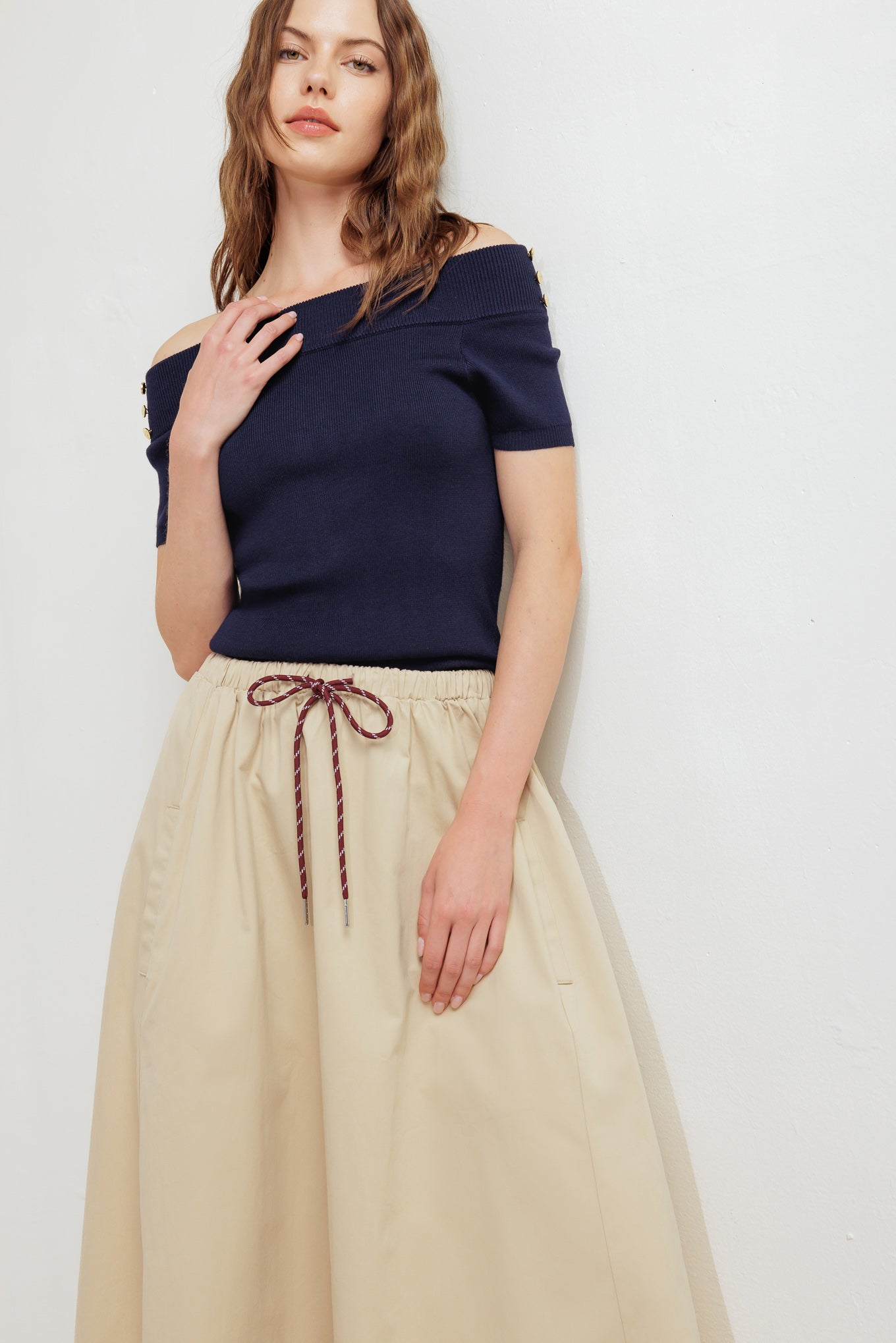 WEEKEND PARISIAN WOVEN MIDI SKIRT - By Baano