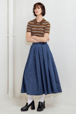 DEAR MOMENT DENIM FULL SKIRT - By Baano