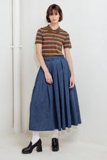 DEAR MOMENT DENIM FULL SKIRT - By Baano
