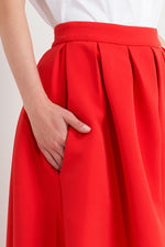 STRAWBERRY POP WOVEN FULL MIDI SKIRT - By Baano