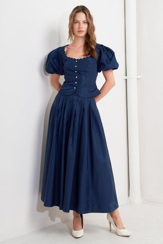 LUXE FLARE WOVEN PLEATED MINI SKIRT - By Baano