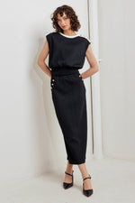 URBAN LUXE COMMAND KNIT MIDI SKIRT - By Baano