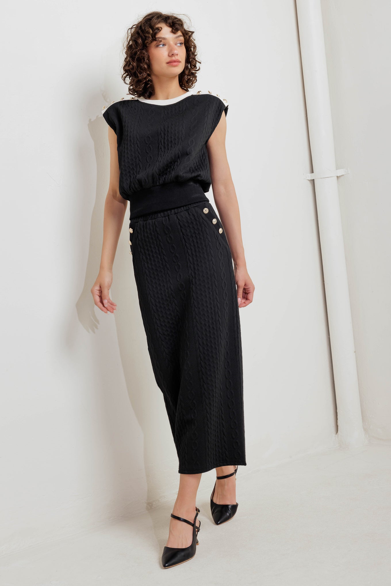 URBAN LUXE COMMAND KNIT MIDI SKIRT - By Baano