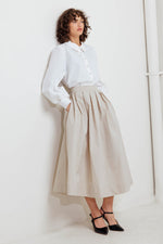 SOFT POEM WOVEN FULL MIDI SKIRT - By Baano