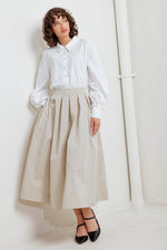 SOFT POEM WOVEN FULL MIDI SKIRT - By Baano