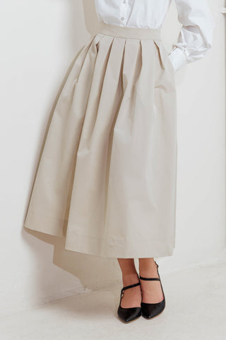 SOFT POEM WOVEN FULL MIDI SKIRT - By Baano