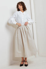 SOFT POEM WOVEN FULL MIDI SKIRT - By Baano