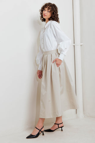 SOFT POEM WOVEN FULL MIDI SKIRT - By Baano