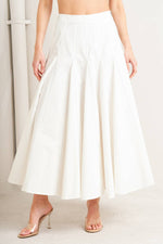 PALE FRAME WHITE WOVEN CIRCLE SKIRT Flying Tomato
