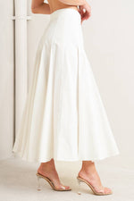 PALE FRAME WHITE WOVEN CIRCLE SKIRT Flying Tomato