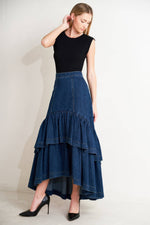 [PREORDER] SUNDAY STROLL DENIM MAXI SKIRT