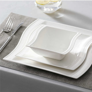 Flora Marble Grey 26 Piece Dinnerware Set
