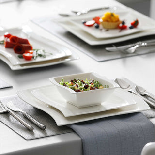 Flora Marble Blue 26 Piece Dinnerware Set