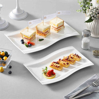 Flora Marble Grey Platters Set of 2