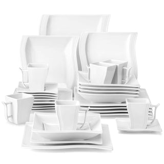 Flora Marble Pink 30 Piece Dinnerware Set