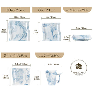 Flora Marble Pink 30 Piece Dinnerware Set
